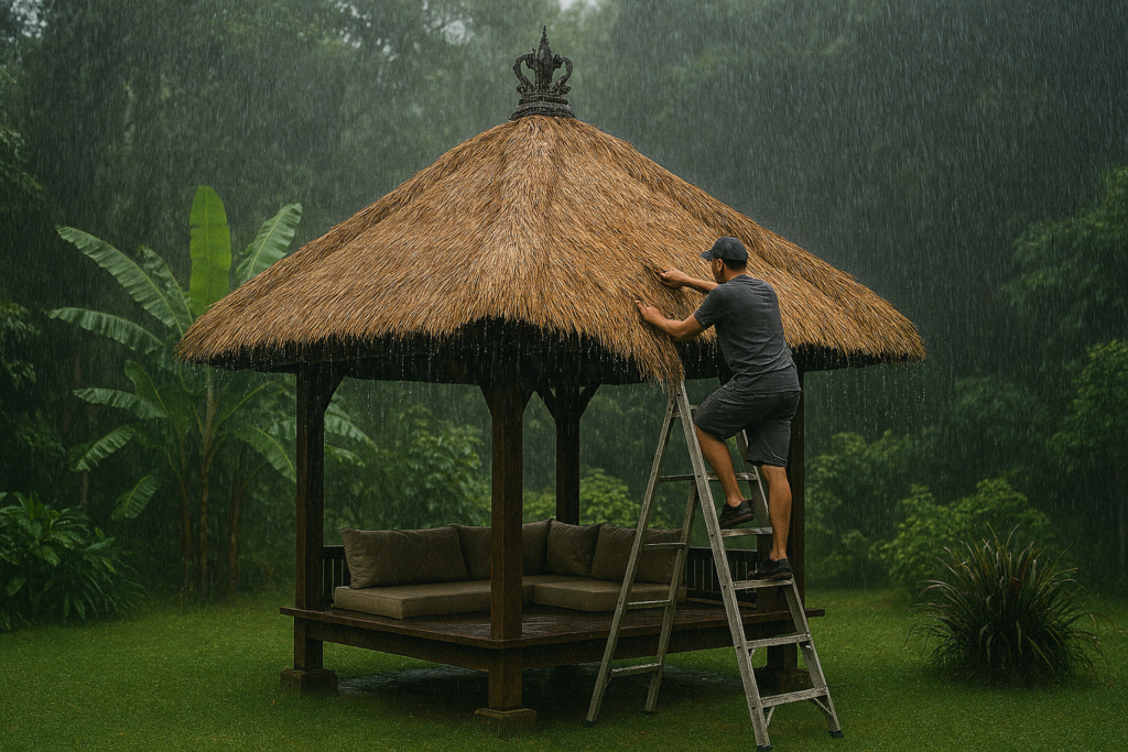 Bali hut maintenance