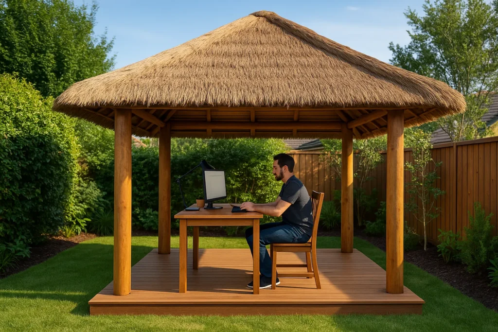 How to Build a Backyard Office in a Bali Hut