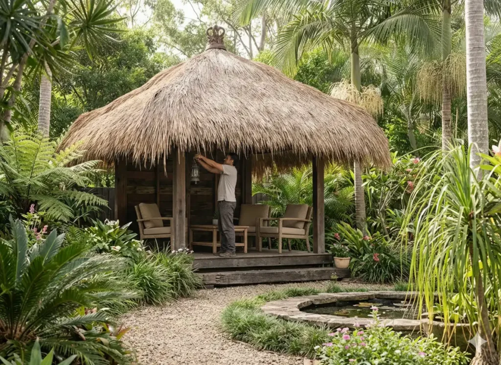 Maintaining and Decorating a Finished Bali Hut
