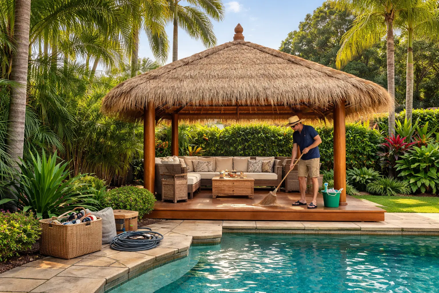 Bali Hut Maintenance